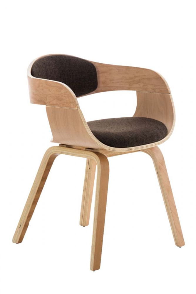 BHM Germany Jedálenská stolička Kingston, textil, prírodná / hnedá